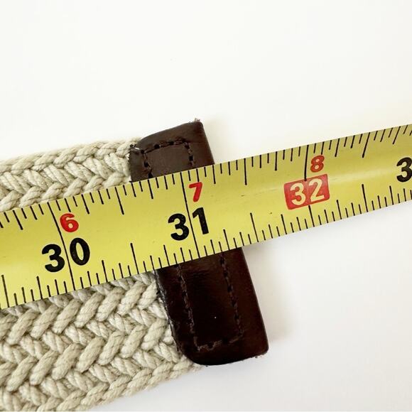 Eddie Bauer Men's Woven Braided Leather Buckle Belt - Picture 5 of 5